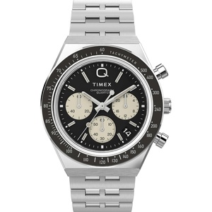 Timex Men’s Q 40mm Watch(Silver-Tone/Black)