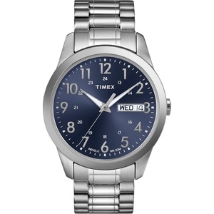 Timex Men’s South Street Sport 36mm Watch Box Set(Silver-Tone/Blue)
