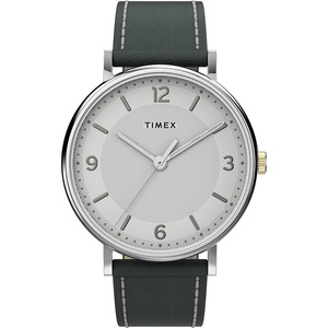 Timex Men’s Southview 41mm Leather Strap Watch(Gray/Silver-Tone)