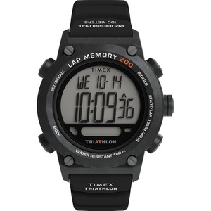 Timex Men’s Triathlon 44mm Watch(Black/Black/Digital)