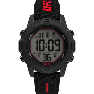 Timex Men’s UFC Brawler 43mm Watch – Black Strap Digital Dial Black Case(Black/Black/Digital)