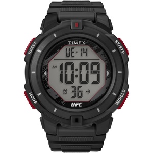 Timex Men’s UFC Rumble 50mm Watch – Black Strap Digital Dial Black Case(Black/Digital/Black)