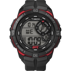 Timex Men’s UFC Rush 52mm Watch – Black Strap Digital Dial Black Case(Black/Digital/Black)