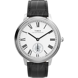 Timex Men’s Waterbury Metropolitan 39mm Watch(Black/Stainless Steel/Silver-Tone)