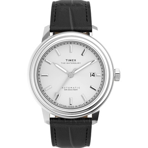 Timex Men’s Waterbury Metropolitan 41mm Watch(Black/Stainless Steel/Silver-Tone)