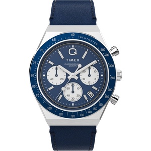 Timex Q Men’s 40mm Watch(Black/Blue/Stainless Steel)