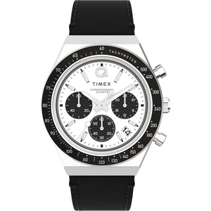 Timex Q Men’s 40mm Watch(Black/White/Stainless Steel)