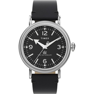 Timex Standard 3-Hand 40mm Men’s Analog Watch | INDIGLO Backlight and Luminous Hands | Adjustable and Durable Strap | 50M Water Resistance(Black/Silver-Tone/Black)