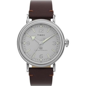 Timex Standard 3-Hand 40mm Men’s Analog Watch | INDIGLO Backlight and Luminous Hands | Adjustable and Durable Strap | 50M Water Resistance(Brown/Silver-Tone/Silver-Tone)