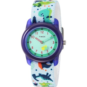 Timex TIME Machines® 28mm Black Fast Wrap® Kids Watch(White/Dinosaurs)