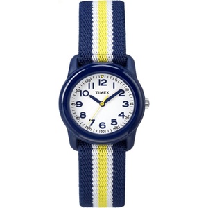 Timex TIME Machines 29mm Elastic Fabric Kids Watch(Blue/Yellow)