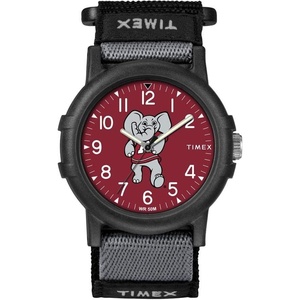 Timex Unisex Collegiate Recruit 38mm Watch – Tennessee Volunteers with Black Fabric Strap(Alabama Crimson Tide)