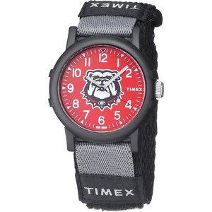 Timex Unisex Collegiate Recruit 38mm Watch – Tennessee Volunteers with Black Fabric Strap(Georgia Bulldogs)