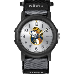 Timex Unisex Collegiate Recruit 38mm Watch – Tennessee Volunteers with Black Fabric Strap(West Virginia Mountaineers)