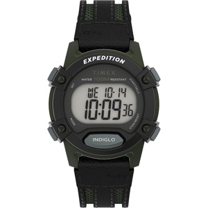 Timex Unisex Expedition CAT 33mm Watch(Black/Digital/Green)