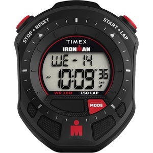 Timex Unisex Ironman Stopwatch 65mm- Digital Dial Black Case