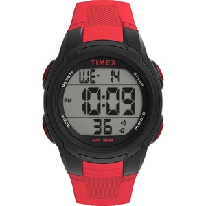 Timex Unisex T100 40mm Watch(Red/Digital/Black)