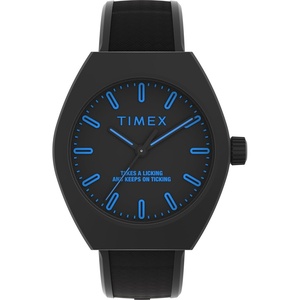 Timex Unisex Urban Pop 40mm Watch – Black Strap and Dial(Black/Black/Black/Blue)