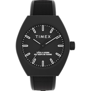 Timex Unisex Urban Pop 40mm Watch – Black Strap and Dial(Black/Black/Black/White)