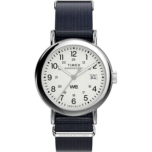 Timex Unisex Weekender 38mm Watch(Blue/Silver-Tone/White)
