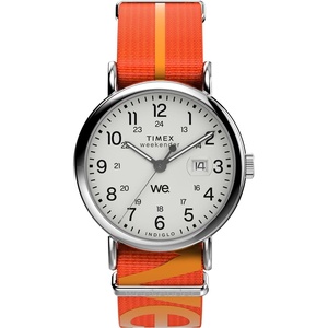 Timex Unisex Weekender 40mm(Orange/Silver-Tone/White)