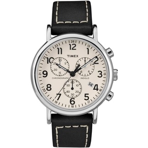 Timex Weekender Chronograph 40 mm Watch(Black/Cream)