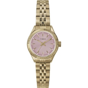 Timex Women’s Legacy 25mm Watch(Gold-Tone/Gold-Tone/Pink)