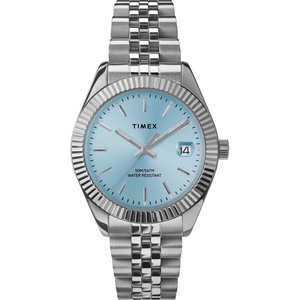 Timex Women’s Legacy 34mm Watch – Two-Tone Bracelet Silver-Tone Dial Two-Tone Case(Silver-Tone/Blue/Silver-Tone)