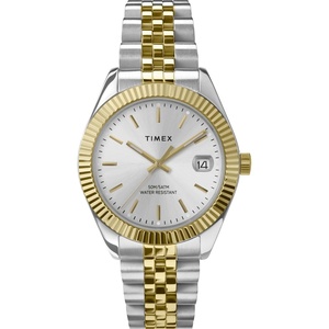 Timex Women’s Legacy 34mm Watch – Two-Tone Bracelet Silver-Tone Dial Two-Tone Case(Two-Tone/Silver-Tone/Two-Tone)