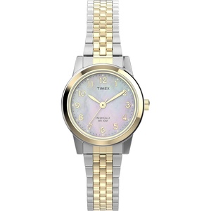 Timex Women’s Main Street 25mm Watch – Silver-Tone Expansion Band Mother of Pearl Dial Silver-Tone Case(Two-Tone/Mother of Pearl/Two-Tone)