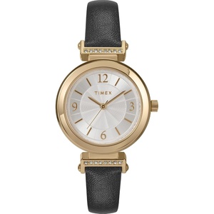 Timex Women’s Main Street 31mm Watch – Pink Strap Silver Dial Rose Gold-Tone Case(Black/Gold-Tone/Silver)