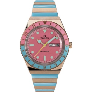 Timex Women’s Q 36mm Watch(Blue/Pink)