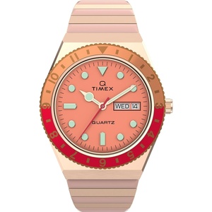 Timex Women’s Q 36mm Watch(Rose Gold-Tone/Rose Gold-Tone/Pink)