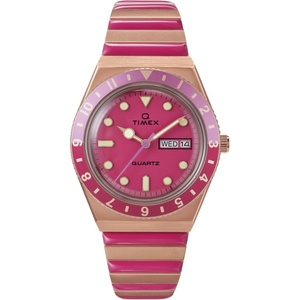 Timex Women’s Q 36mm Watch(Two-Tone/Pink)